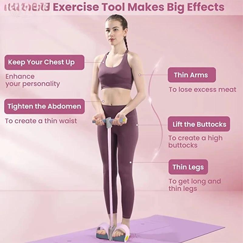Milanaise Mesh Band - Peralatan Fitness Tali Tarik Elastis 4-Tube