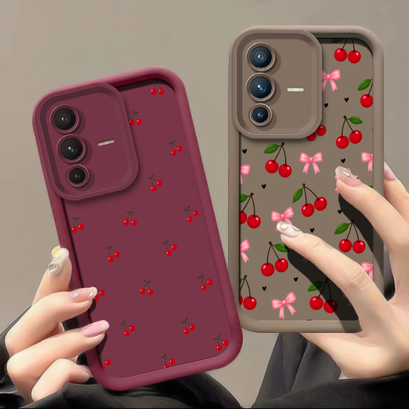 Vivo V40 - Casing Ponsel Motif Bunga Sakura untuk