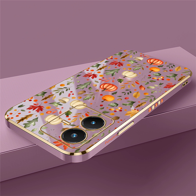 Casing Labu Motif Daun Musim G - Vivo V40 ulasan dan harga