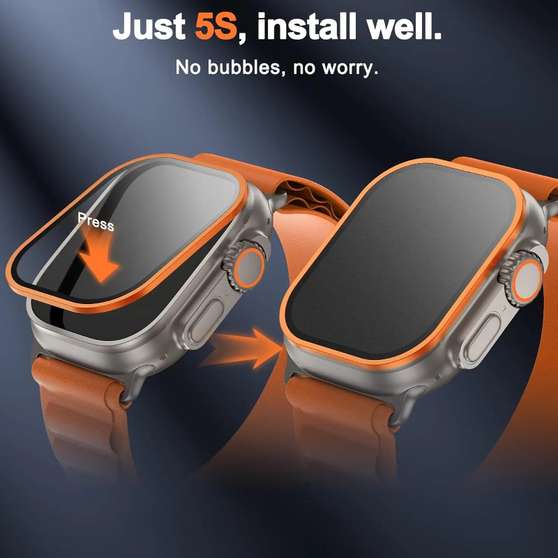 Kaca Tempered untuk Apple Watc - Smartwatch Case ulasan dan harga